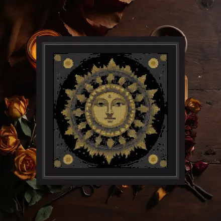 Sun Mandala cross stitch pattern