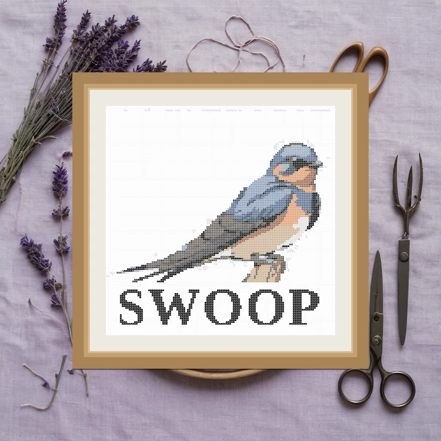 Swoop cross stitch pattern