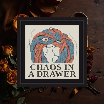 Chaos In A Drawer cross stitch pattern
