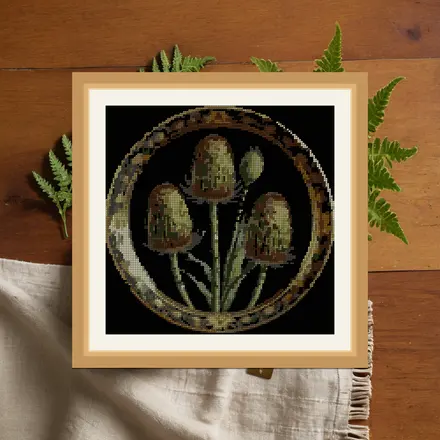 Teasel Heads cross stitch pattern