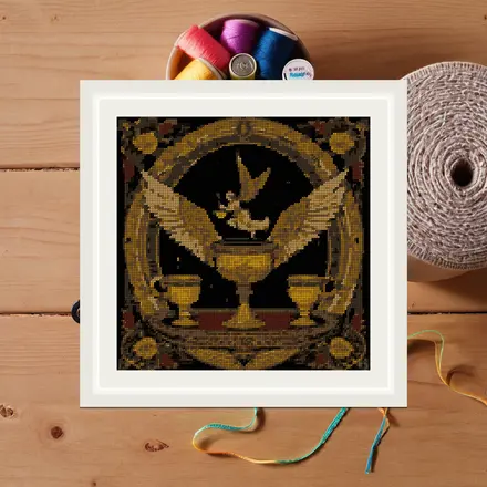Temperance Card cross stitch pattern