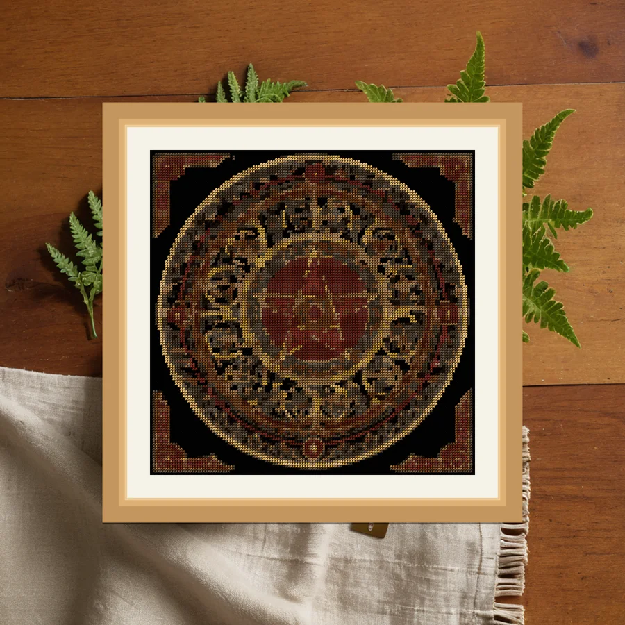 Ten Of Pentacles cross stitch pattern