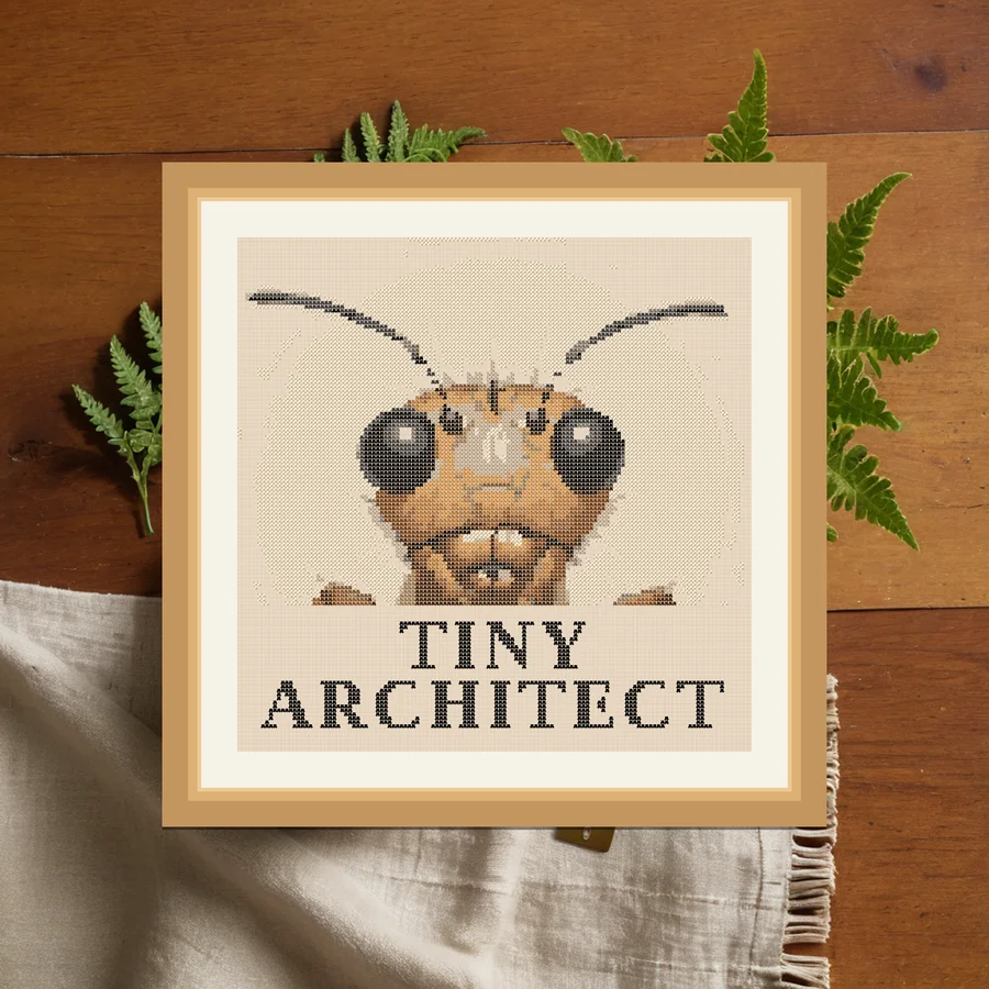 Tiny Architect cross stitch pattern