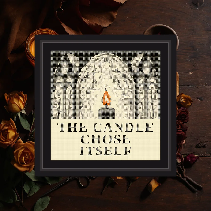 The Candle Chose Itself cross stitch pattern
