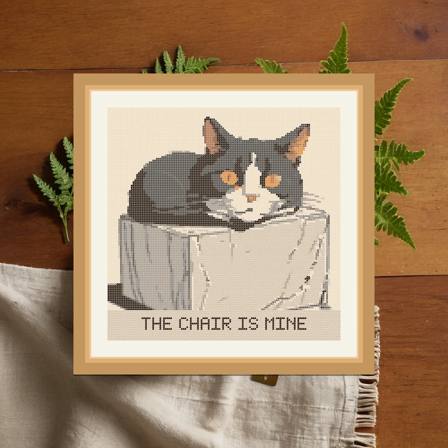 The Chair Is Mine cross stitch pattern