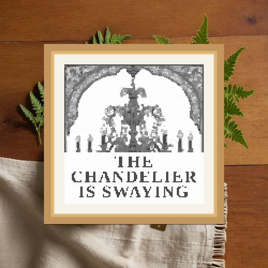 The Chandelier Is Swaying cross stitch pattern