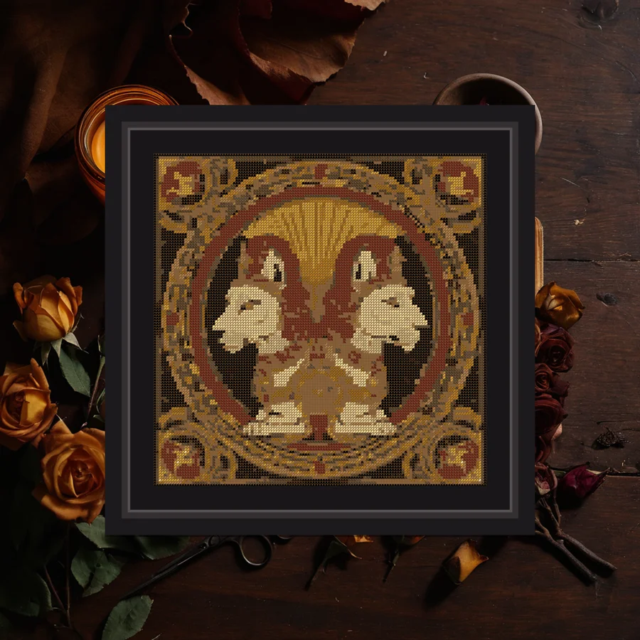 The Chariot Card cross stitch pattern
