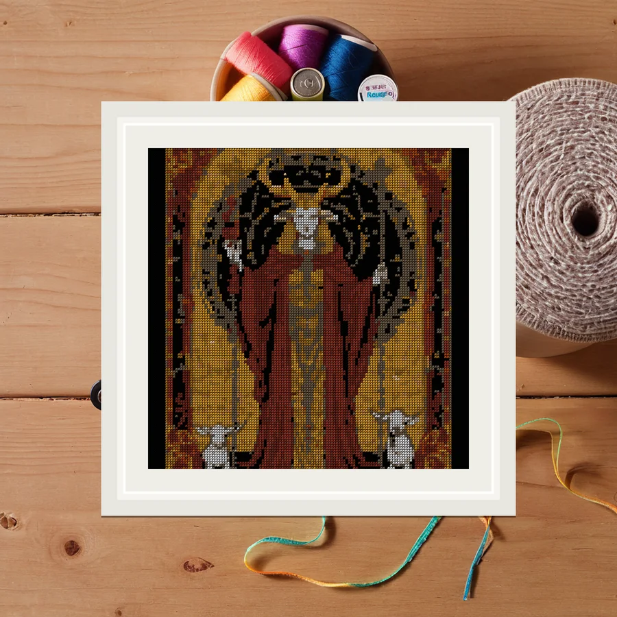 The Devil Card cross stitch pattern