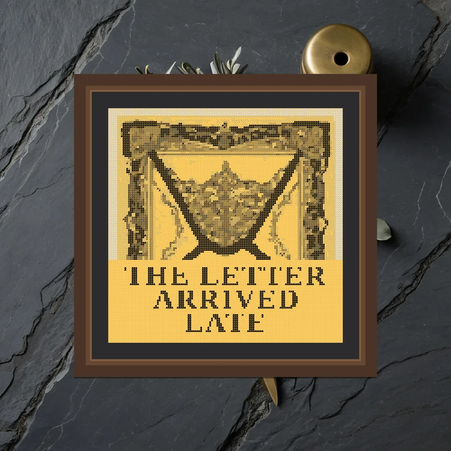The Letter Arrived Late cross stitch pattern