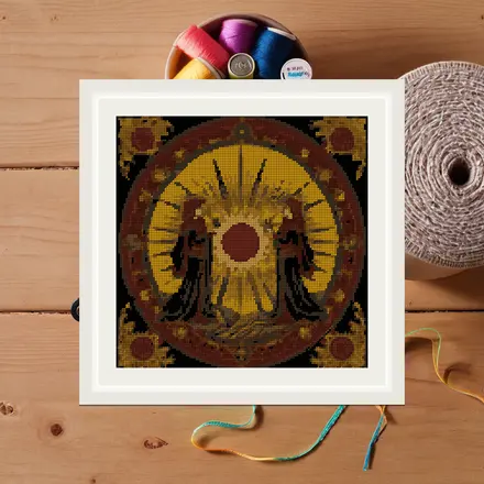 The Lovers Card cross stitch pattern