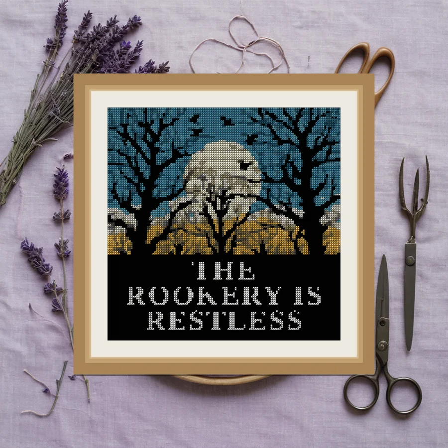 The Rookery Is Restless cross stitch pattern