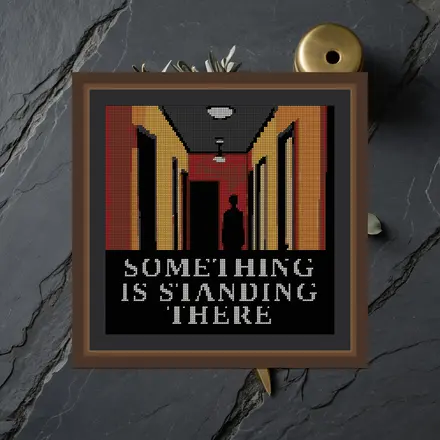 Something Is Standing There cross stitch pattern