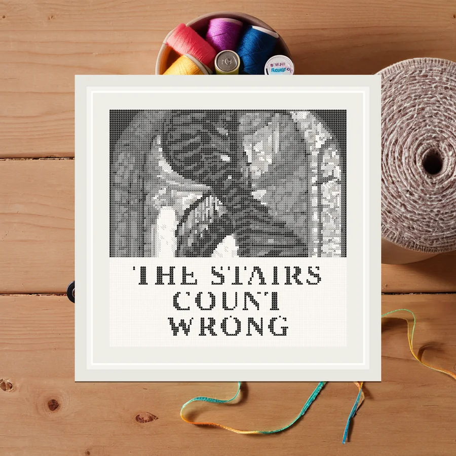 The Stairs Count Wrong cross stitch pattern