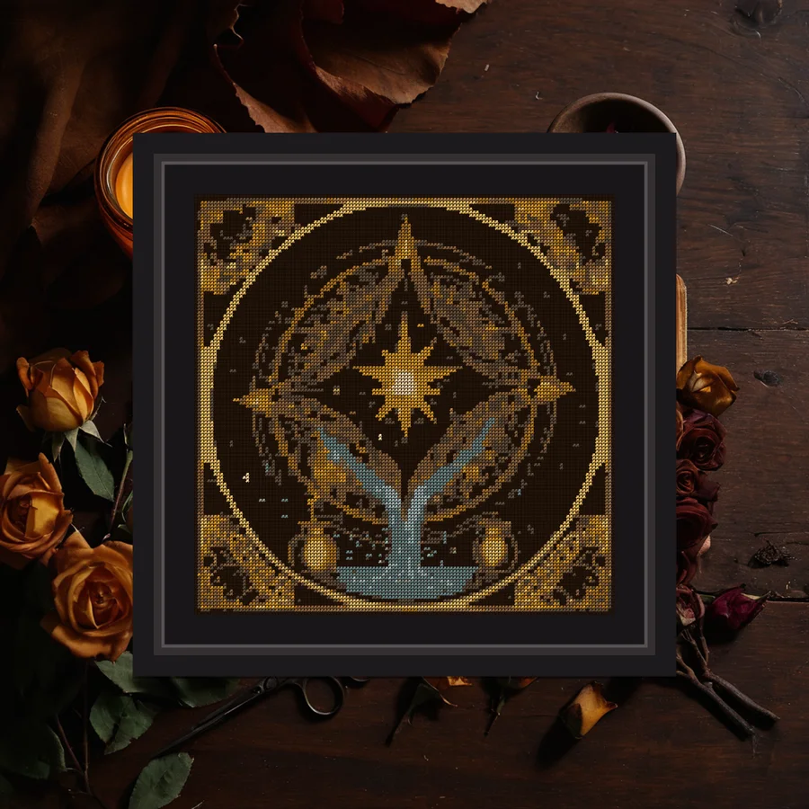 The Star Card cross stitch pattern
