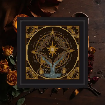 The Star Card cross stitch pattern