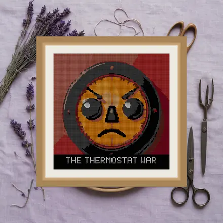 The Thermostat War cross stitch pattern