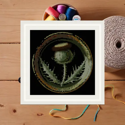 Thistle Plate cross stitch pattern