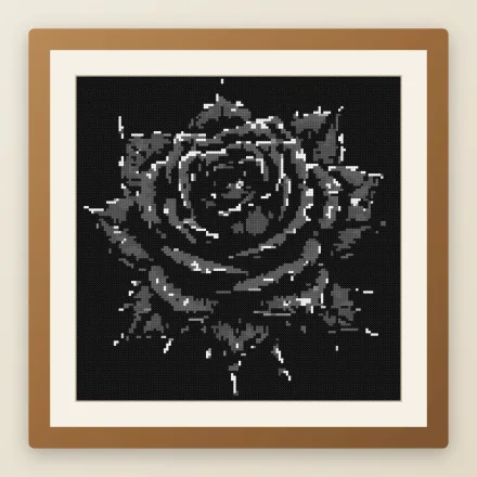 Thorned Rose Noir cross stitch pattern