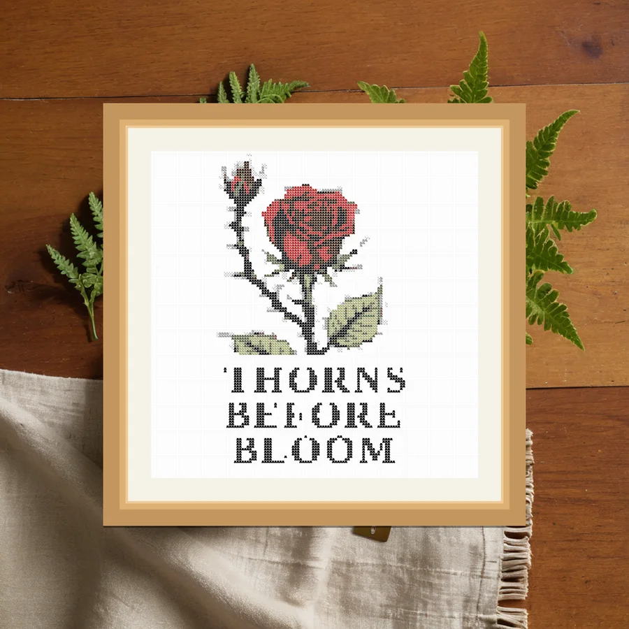 Thorns Before Bloom cross stitch pattern