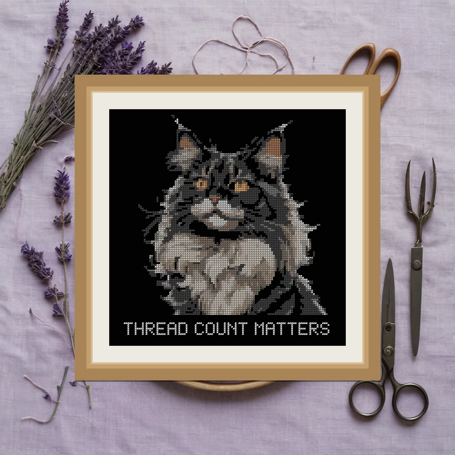 Thread Count Matters cross stitch pattern