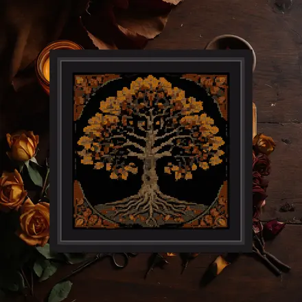 Thunder Oak cross stitch pattern