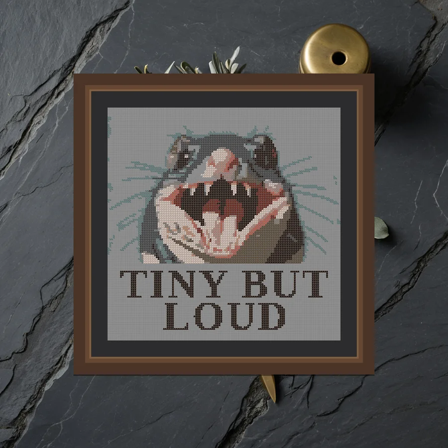 Tiny But Loud cross stitch pattern