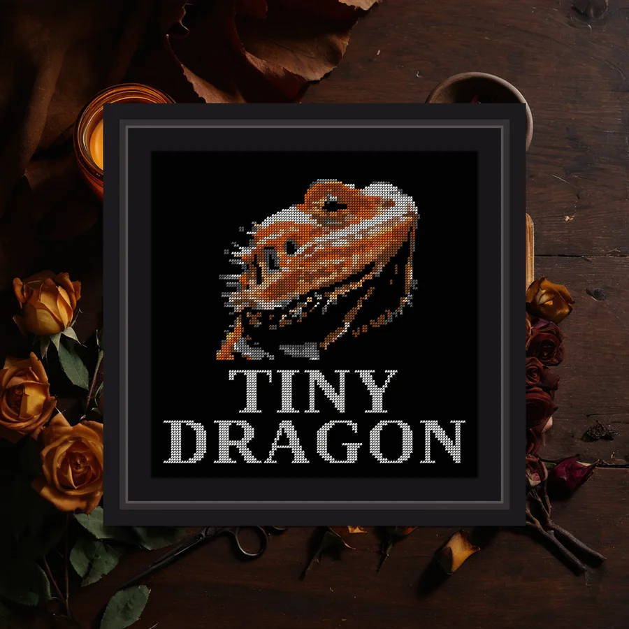 Tiny Dragon cross stitch pattern