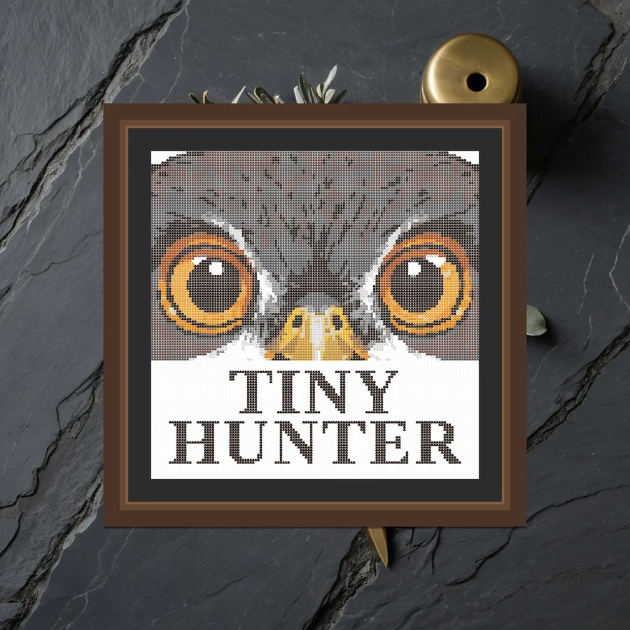 Tiny Hunter cross stitch pattern
