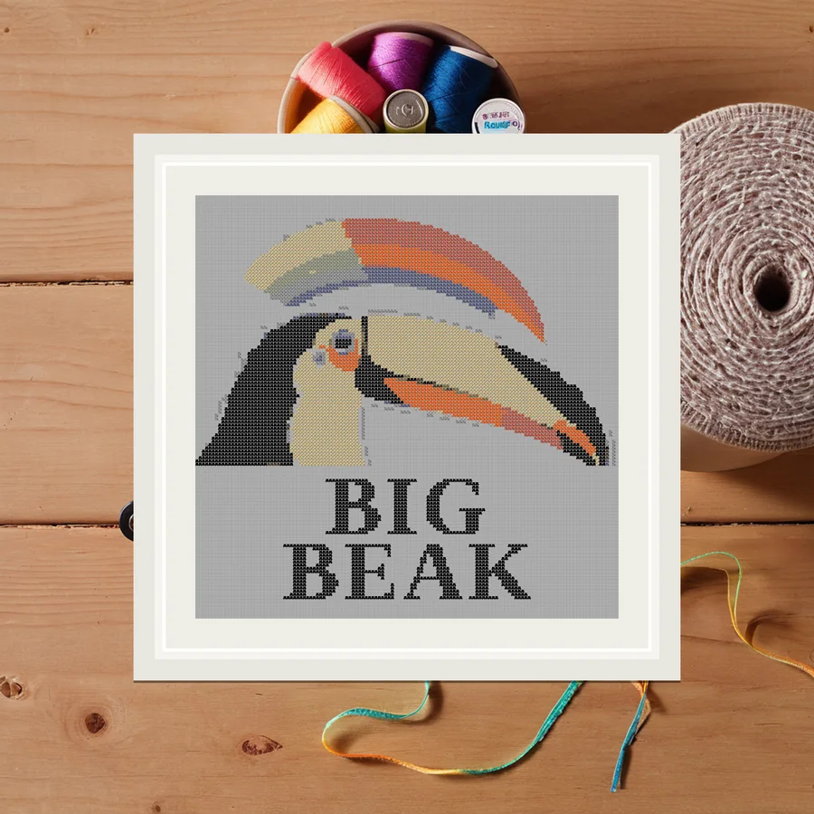 Big Beak cross stitch pattern