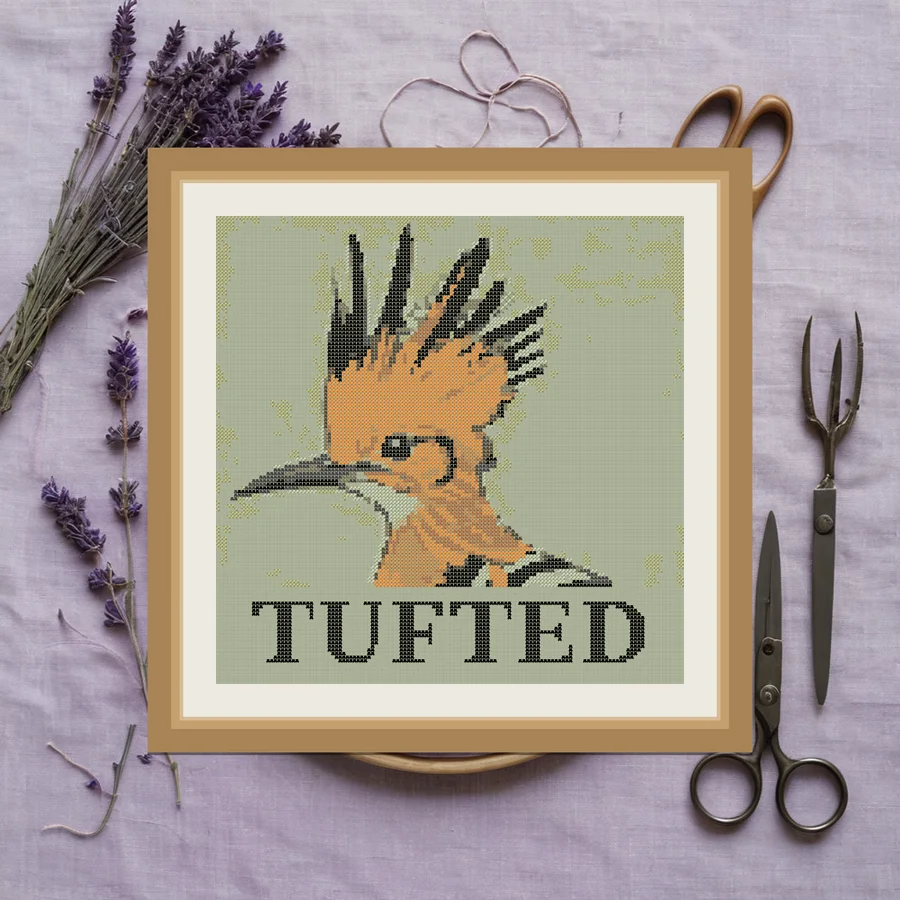 Tufted cross stitch pattern