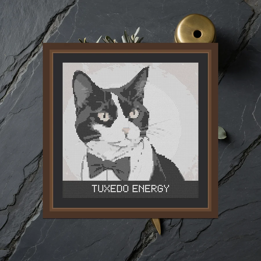 Tuxedo Energy cross stitch pattern