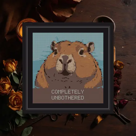 Unbothered cross stitch pattern