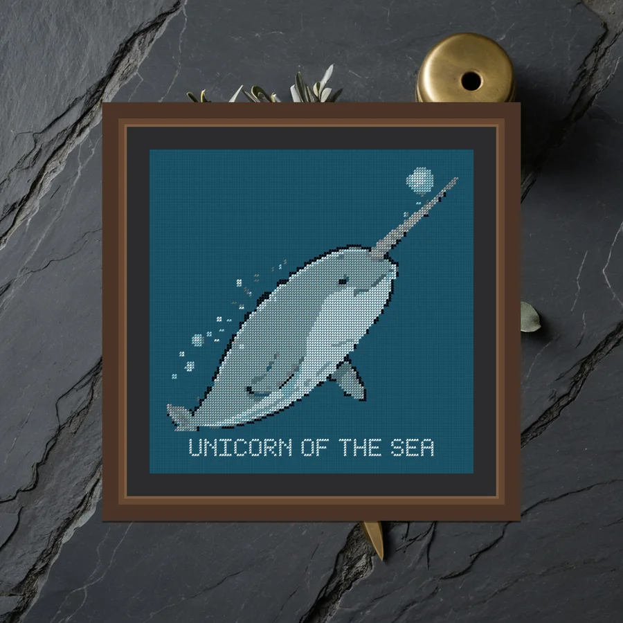 Unicorn Of The Sea cross stitch pattern