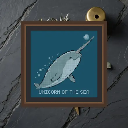 Unicorn Of The Sea cross stitch pattern