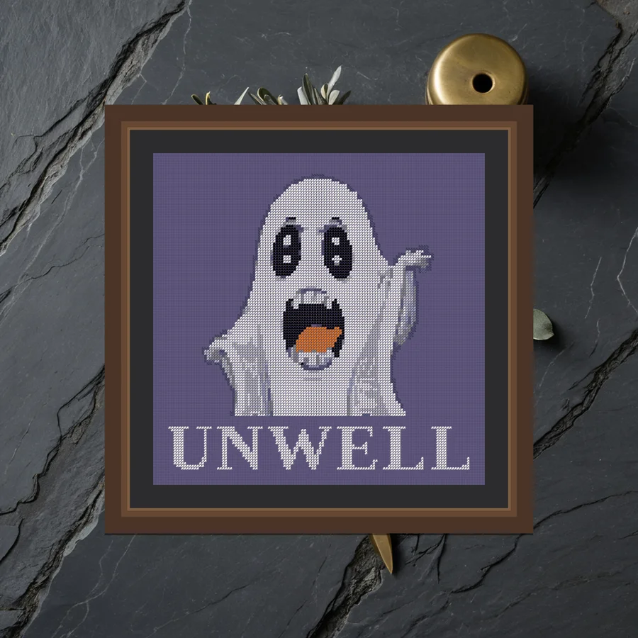 Unwell cross stitch pattern