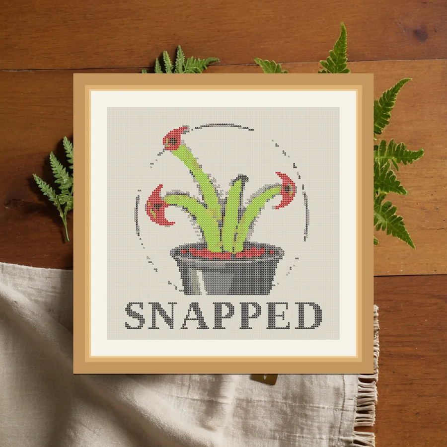 Snapped cross stitch pattern