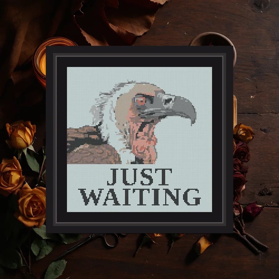 Patient Vulture cross stitch pattern
