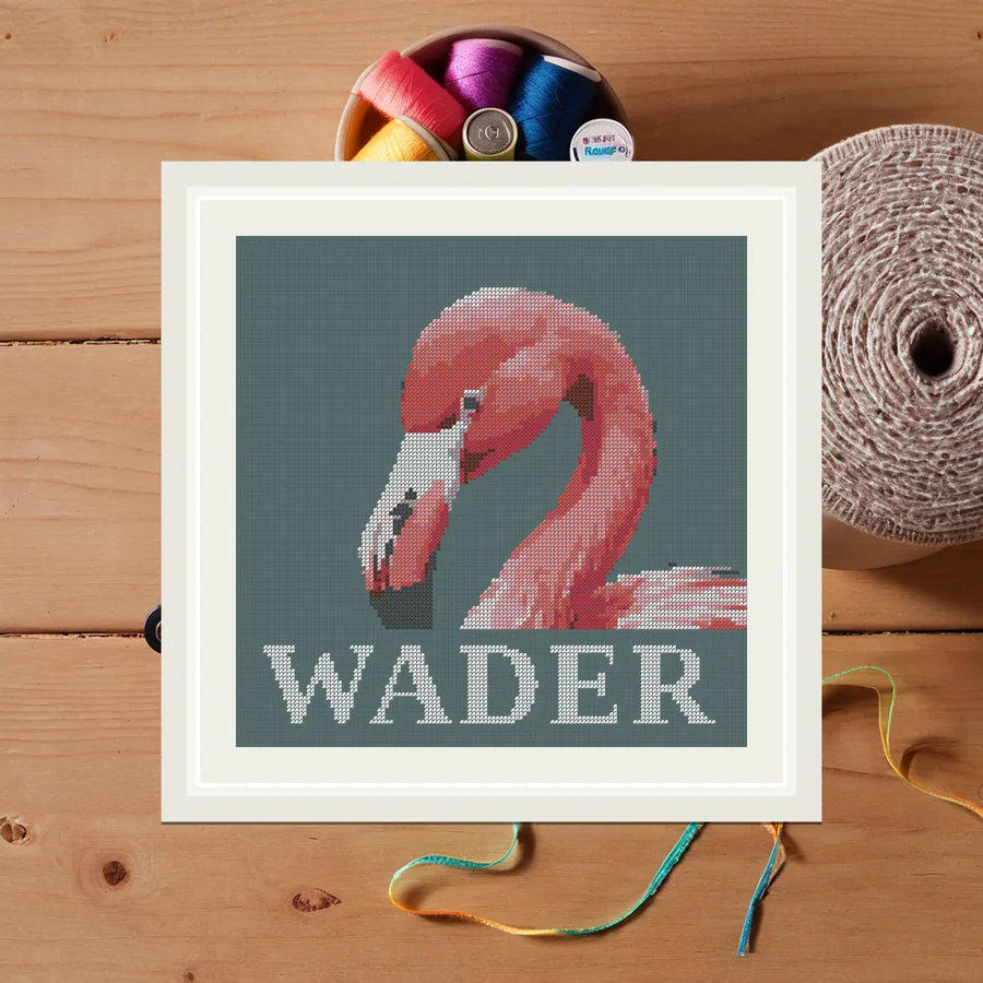Wader cross stitch pattern