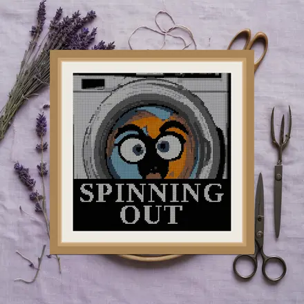Spinning Out cross stitch pattern