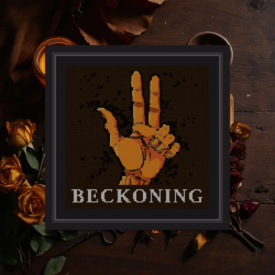 Beckoning cross stitch pattern