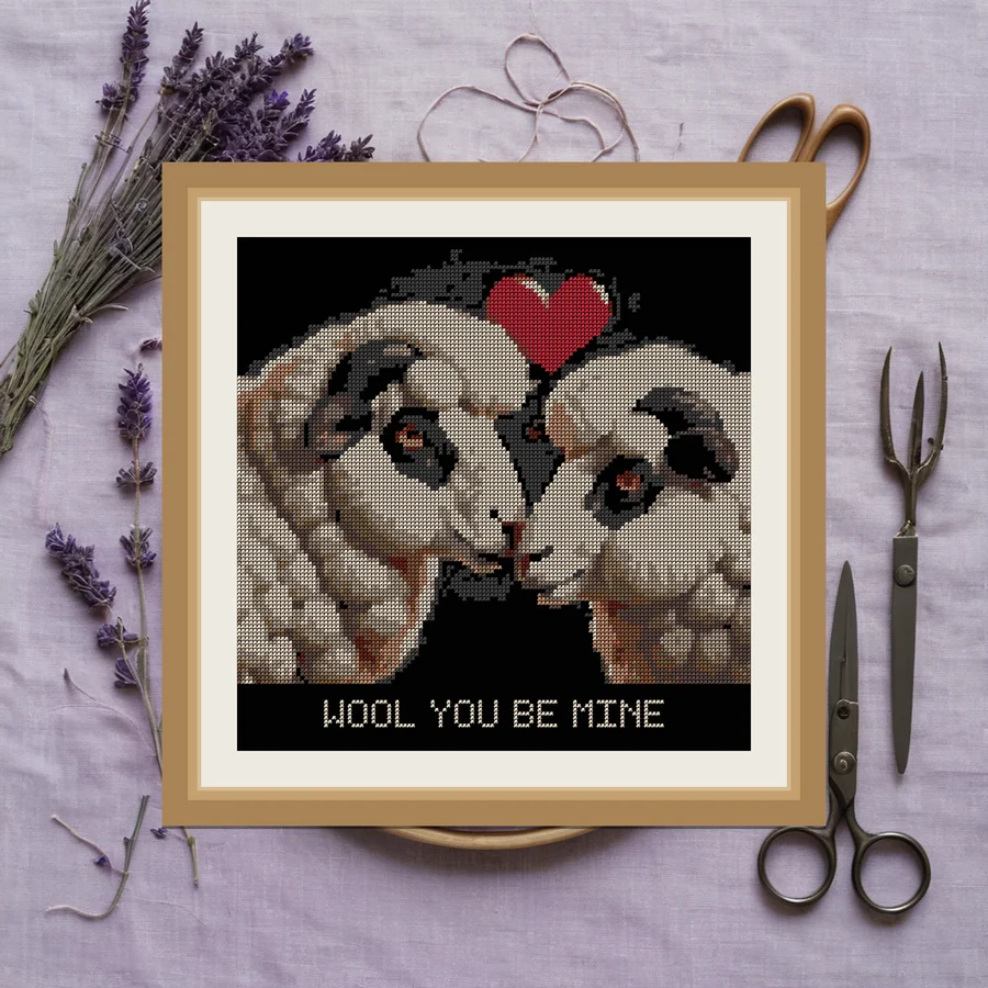 Wool You Be Mine cross stitch pattern