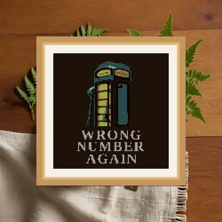 Wrong Number Again cross stitch pattern