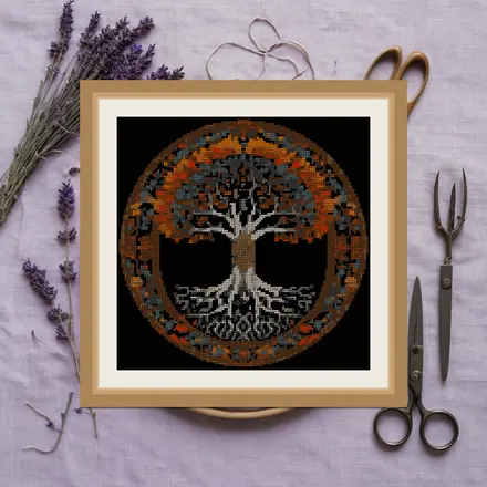 Yggdrasil cross stitch pattern
