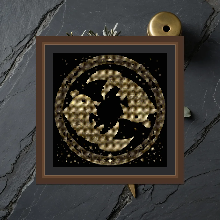 Zodiac Fish cross stitch pattern