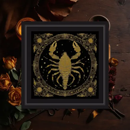 Zodiac Scorpion cross stitch pattern