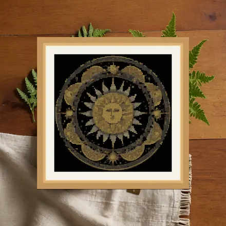 Zodiac Wheel cross stitch pattern